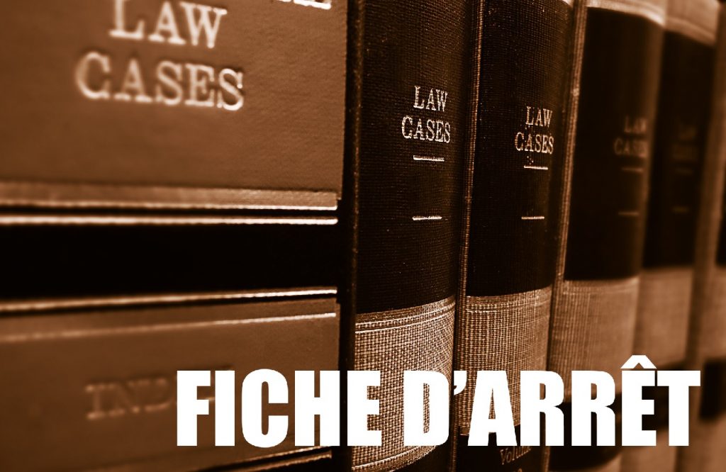 Fiche arret