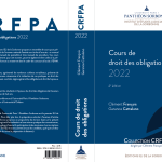 Parution du « Cours de droit des obligations 2022 »