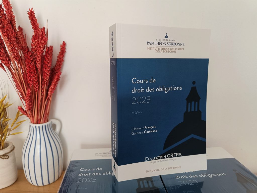 Photo cours de droit des obligations 2023